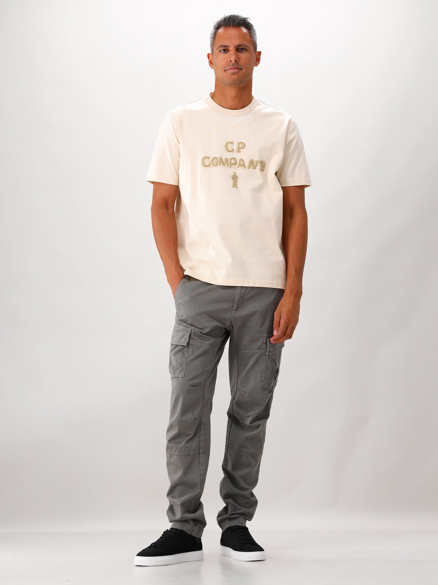 C.P. Company T-shirt Beige Mercerized Jersey 30/2 Twisted