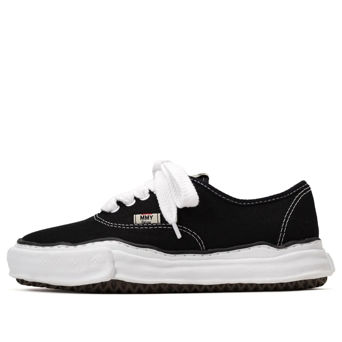 Maison MIHARA YASUHIRO BAKER Vintage-Like OG Sole Canvas Low-top Sneaker 'Black' A09FW735-BLK