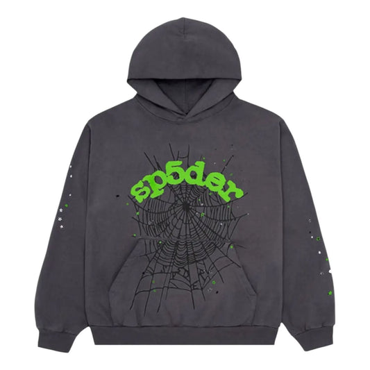 Sp5der Wait Web Hoodie 'Slate Grey' SP5-OGWB-HD-GRY
