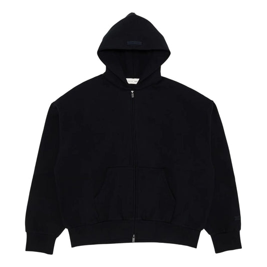 Fear of God Essentials Classic Full Zip-Up Hoodie 'Jet Black' 192AS254780F