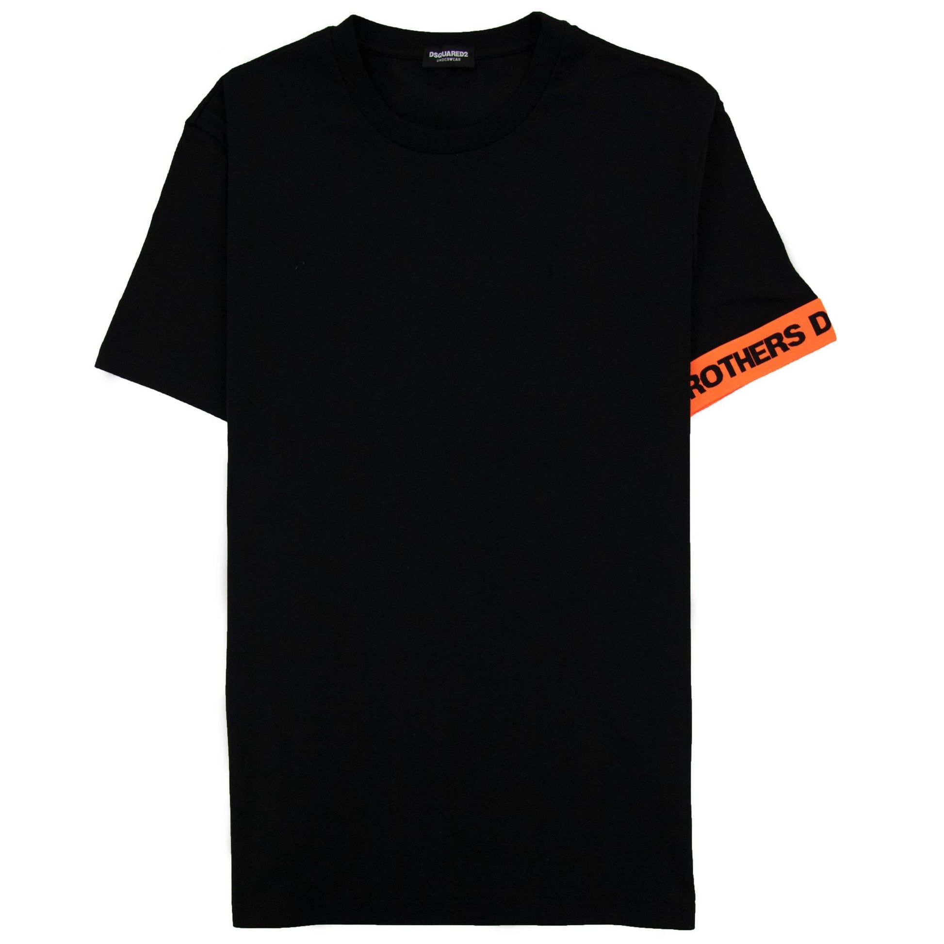 Dsquared2 Swim Shorts & Underwear Brother Arm Band T Shirt Black/orange