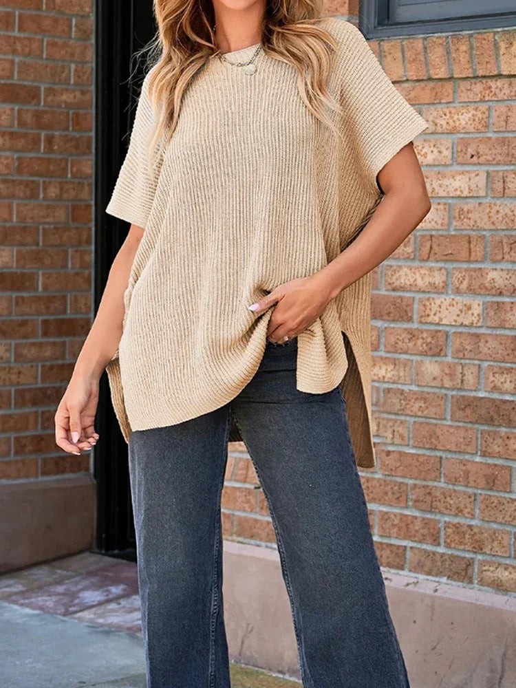2025 Fall Clothing Women's Oversized Knit Top