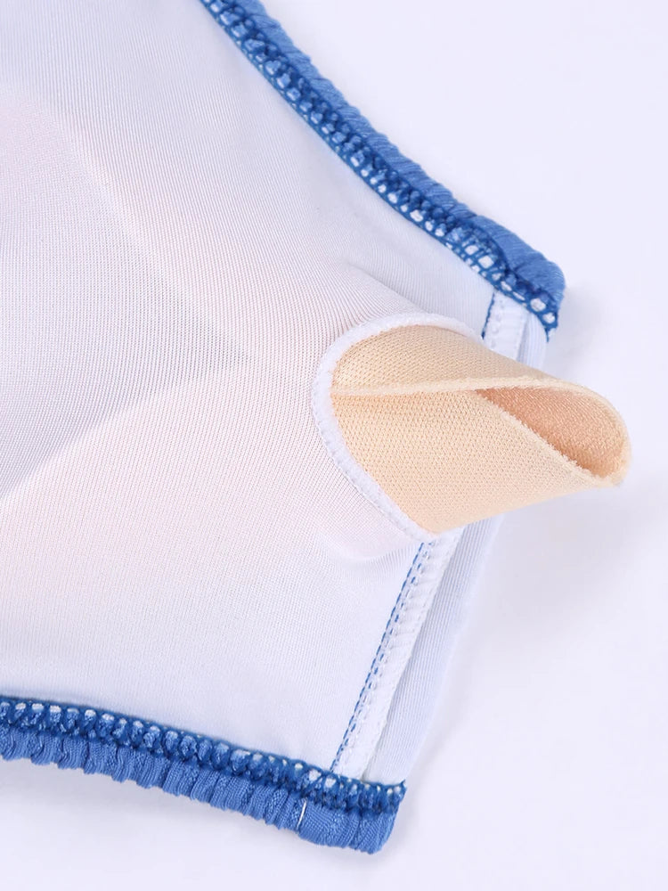 Cheeky High-Cut Color Block U-Wire Bikini Set
