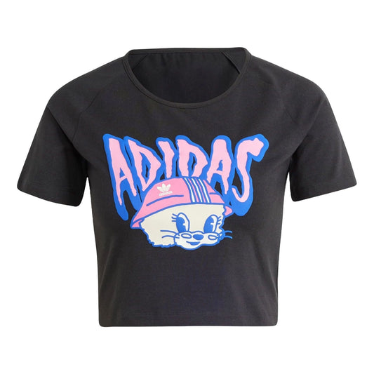 (WMNS) adidas Originals Graphic Baby T-shirt Asia Sizing 'Black' IV9298
