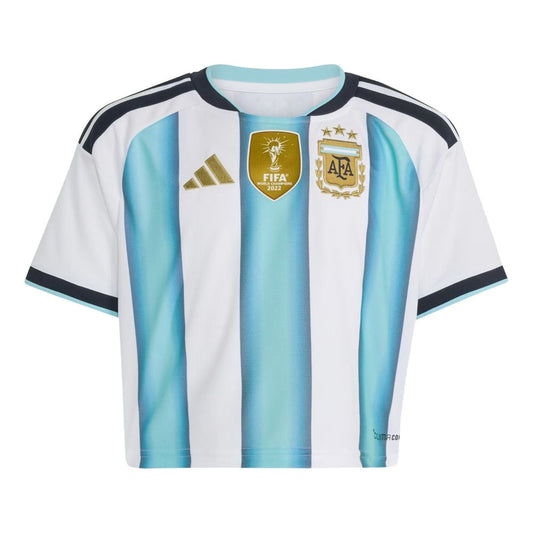 (WMNS) adidas Argentina 26 Home Cropped Jersey Asia Sizing 'White Icey Blue Light Blue' KE5982