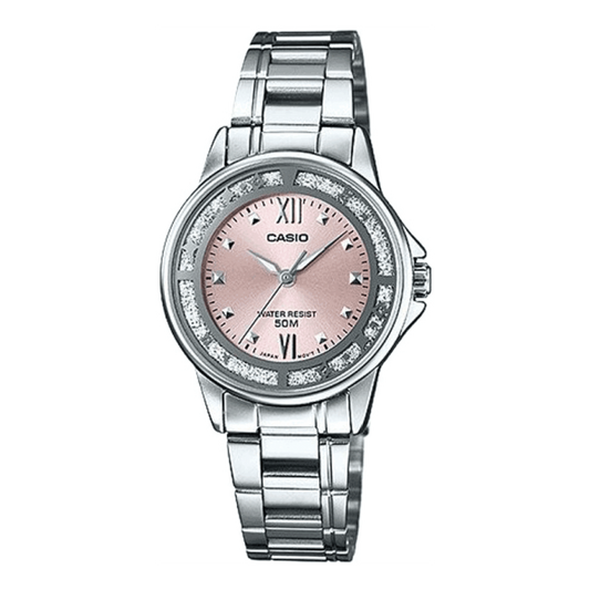 CASIO Stainless Steel BandWaterproof Stainless Steel Strap Pink Analog LTP-1391D-4AVDF