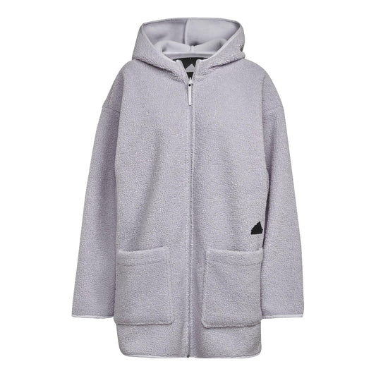 (WMNS) adidas Polar Fleece Long Hooded Track Top Asia Sizing 'Purple' HM2840