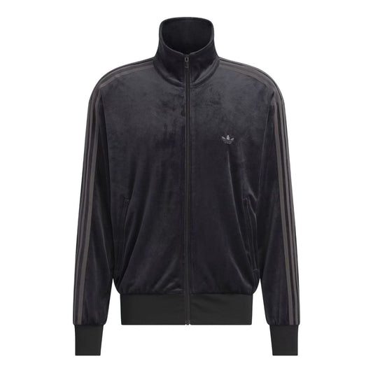 adidas Firebird Velour Track Jacket Asia Sizing 'Black' KQ5474