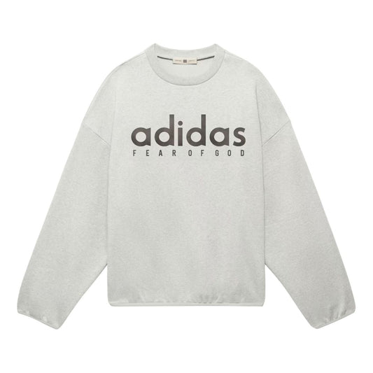 adidas x FEAR OF GOD ATHLETICS Oversized Long-Sleeve T-Shirt 'Heather Grey' JZ7369