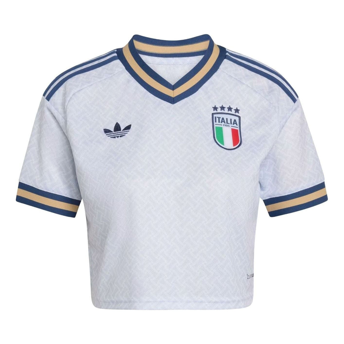 (WMNS) adidas Italy 26 Away Cropped Jersey Asia Sizing 'Aeroblue' KE8082