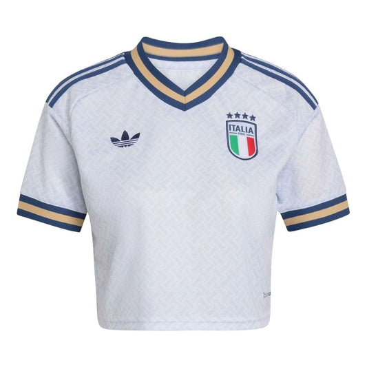 (WMNS) adidas Italy 26 Away Cropped Jersey Asia Sizing 'Aeroblue' KE8082