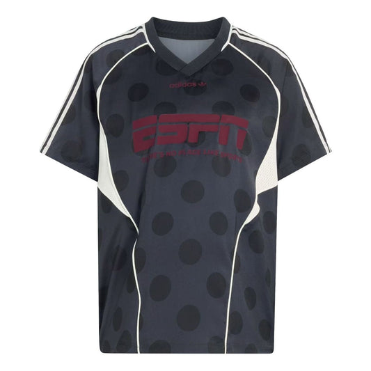 (WMNS) adidas Street Jersey Asia Sizing SS 'Night Grey' KV1189