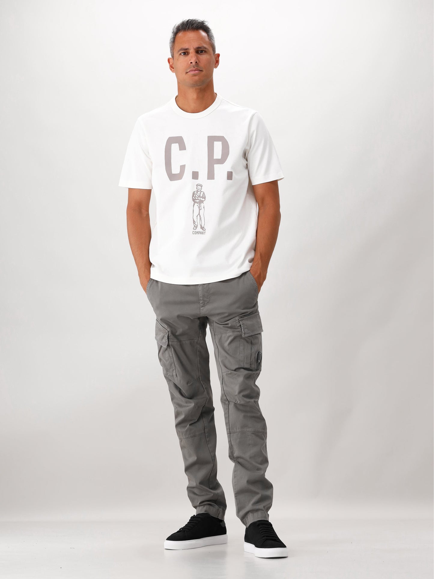 C.P. Company T-shirt Beige Mercerized Jersey 30/2 Twisted
