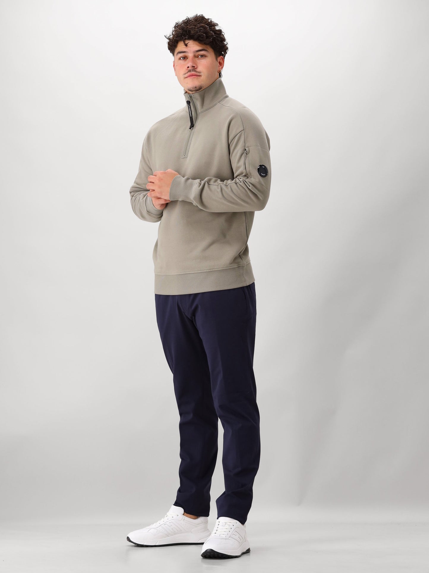 C.P. Company Sweater Groen Half Zip