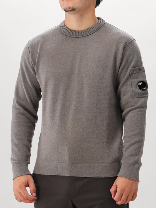 C.P. Company Gebreide Trui Grijs/Bruin