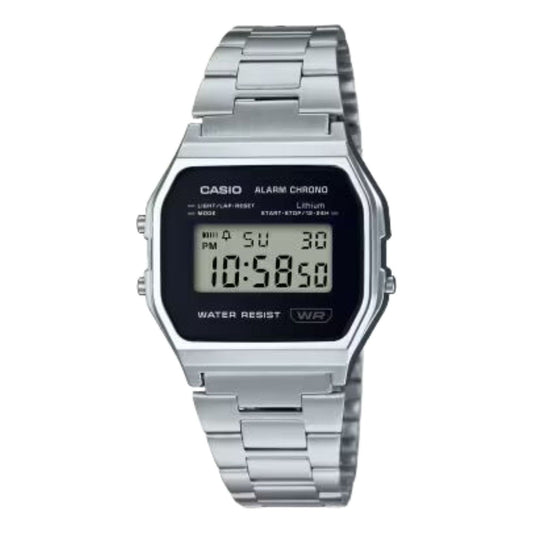 CASIO Vintage A158 Series 'Silver Black' A158WEA-1