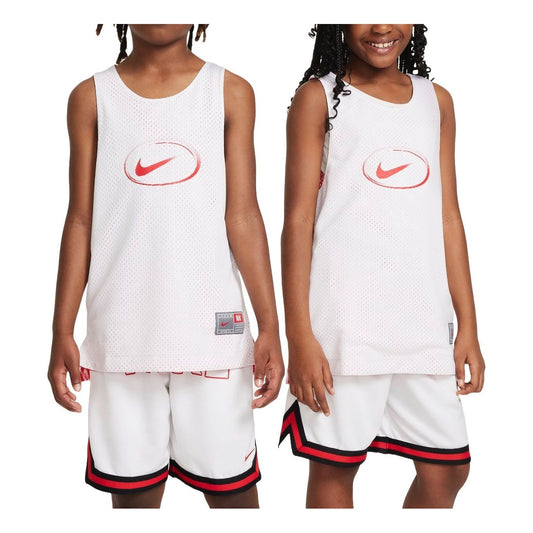 (GS) Nike Culture of Basketball Reversible Jersey 'White Red' FN8348-100