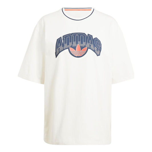 (WMNS) adidas Big Logo Graphic T-shirt Asia Sizing 'White' IU2491