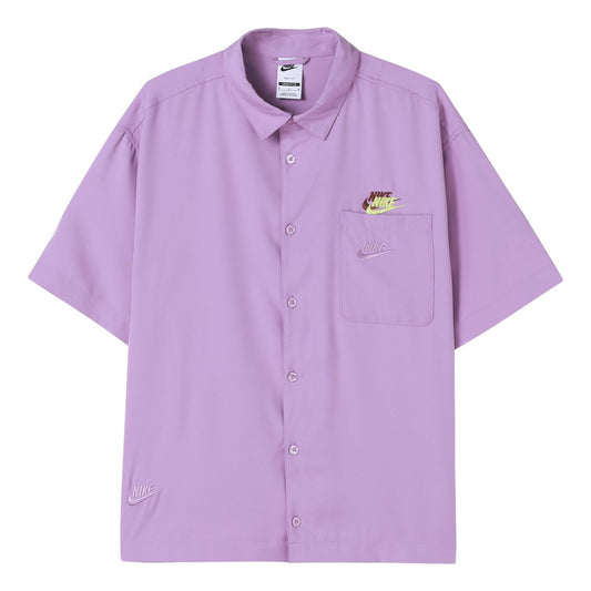 Nike limited Athleisure Casual Sports Short Sleeve Breathable Shirt Purple DM7925-589