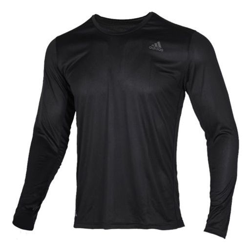 adidas Own The Run Solid Color Long Sleeves Black ED9286