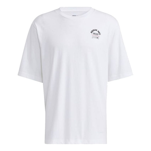 adidas neo M Bqfd Tee 2 Subject Printing Loose Sports Short Sleeve White H62007