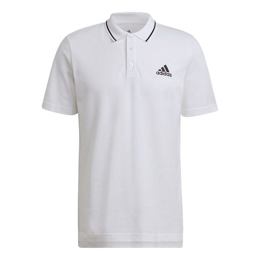 adidas M Sl Pq Ps Logo Athleisure Casual Sports Short Sleeve Polo Shirt White GK9221