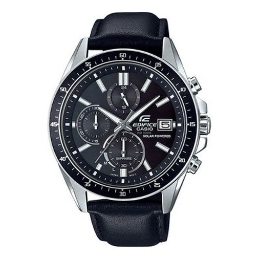 CASIO EDIFICE Waterproof Sapphire Crystal Solar Powered Mens Black Analog EFS-S510L-1AVUPR