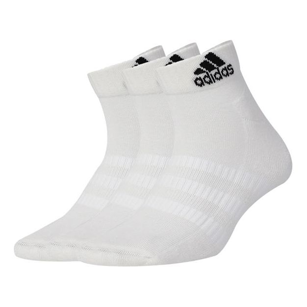 adidas Breathable Sports Short Basketball Socks Unisex White DZ9365