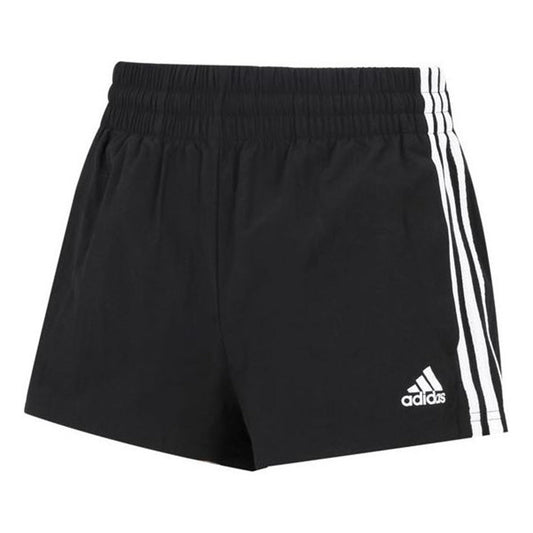 (WMNS) adidas Essentials 3-Stripes Woven Shorts Loose Fit Asia Sizing 'Black White' HE9345
