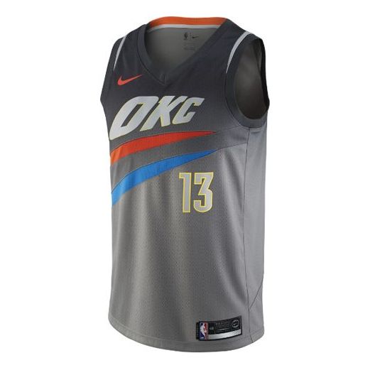 Nike Paul George City Edition Swingman Jersey 13 Gray 912134-041