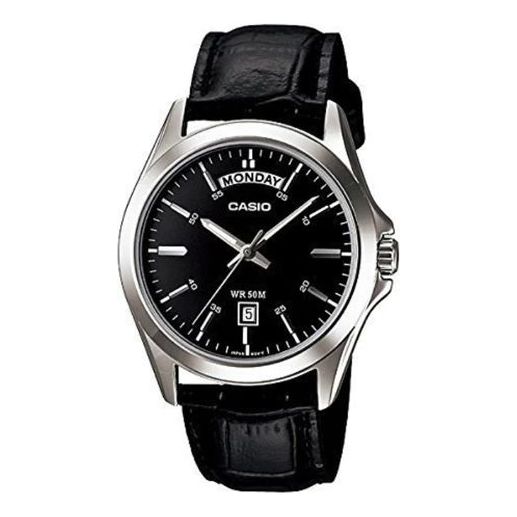 CASIO Waterproof Unisex Mens Black Analog MTP-1370L-1A