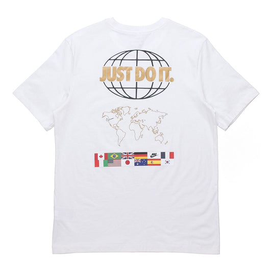 Nike Sportswear JDI Back Map National Flag Printing Short Sleeve White CT6554-100