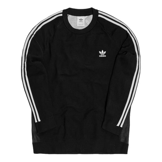 adidas originals 3 Stripes Knit Crew Black White DH5754