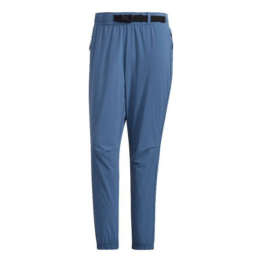 Men's adidas Wj Wv Pnt Martial Arts Series Woven Loose Bundle Feet Sports Pants/Trousers/Joggers Sky Blue HE5126