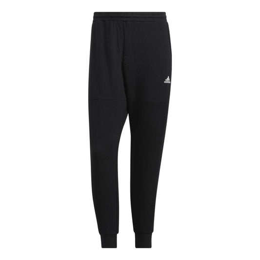 Men's adidas Solid Color Knit Bundle Feet Sports Pants/Trousers/Joggers Black HE7444