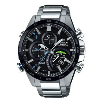 CASIO EDIFICE Quartz Waterproof Solar Powered Stainless Steel Strap Mens Black Analog EQB-501XYDB-1AMPR