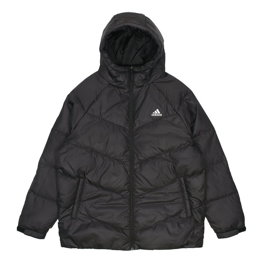 adidas Cb Down Jkt Casual Stay Warm Sports hooded down Jacket Black H20783