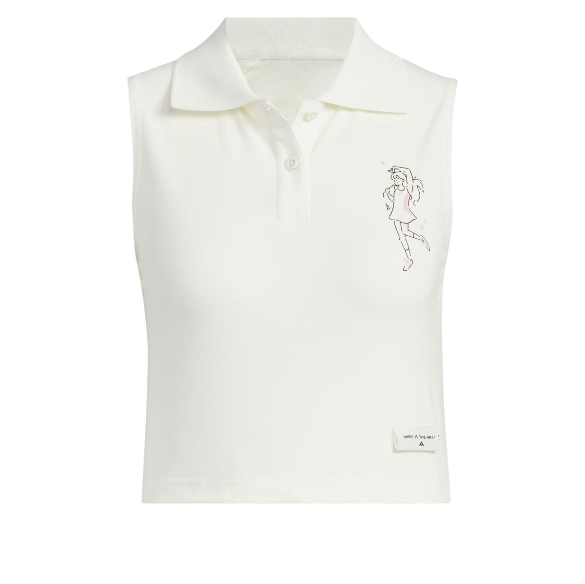 (WMNS) adidas Flower Print Polo Shirt Asia Sizing 'White' JP0722