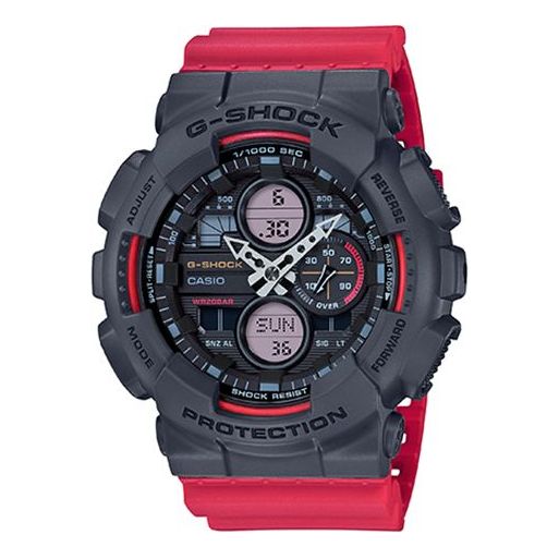 CASIO G-Shock Analog-Digital 'Red' GA-140-4APRBS