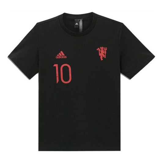 adidas Mufc Gfx T 10 Manchester United Soccer/Football Sports Short Sleeve Black IC1440