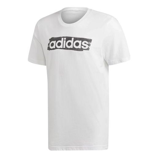 adidas Alphabet Logo Sports Short Sleeve White DV3050