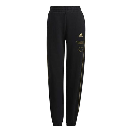 (WMNS) adidas Adi Logo Pants Asia Sizing 'Black' HG1829