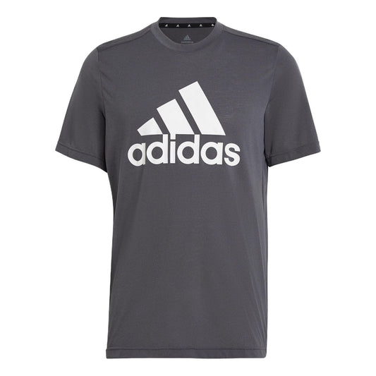 adidas Straight Casual logo Short Sleeve Gray GT3113