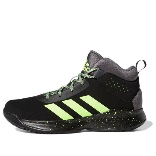(GS) adidas Cross Em Up 5 Wide Basketball Shoes 'Black Green' S29005