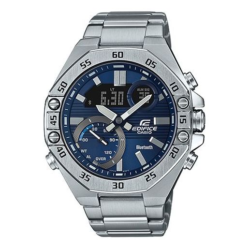 Casio Edifice Waterproof Analog-Digital Watch 'Marine Blue Silver' ECB-10D-2ADF