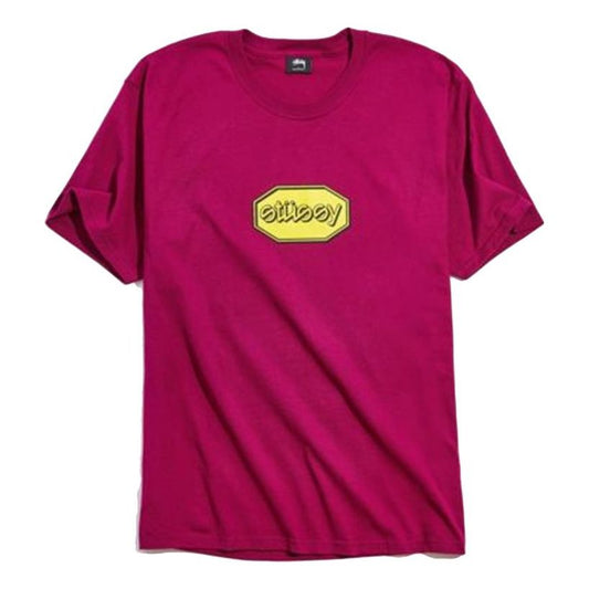 Stussy Classic Logo Printing Short Sleeve Unisex Rose Red 1904473