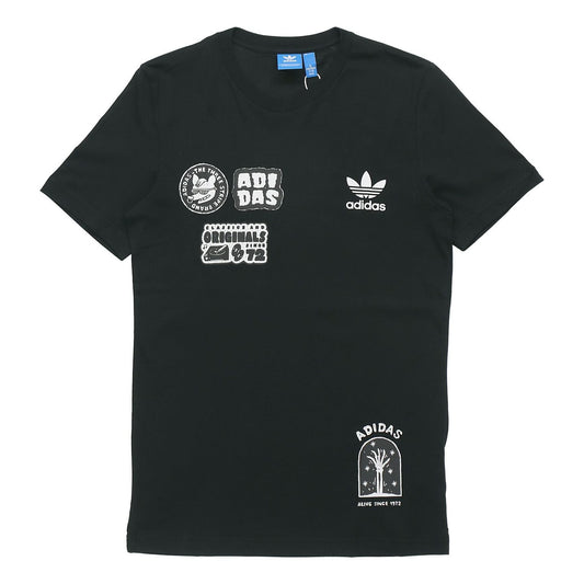 adidas originals 3M Reflective animal Graffiti Short Sleeve Black BS3167