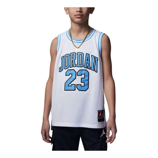 (GS) Air Jordan 23 Basketball Jersey 'White University Blue' DX8461-101