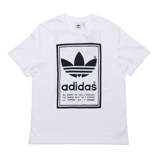 adidas originals Vintage Tee White Round Neck Breathable Short Sleeve ED6916