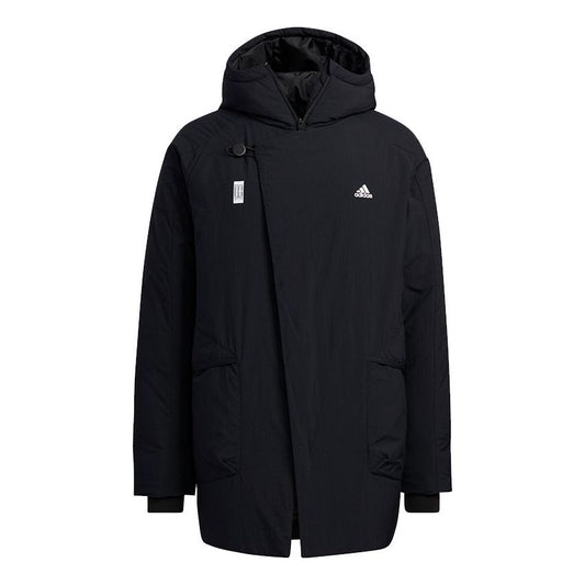 adidas Wuji Down Jkt Series Outdoor Sports Stay Warm mid-length hooded down Jacket Black H23102